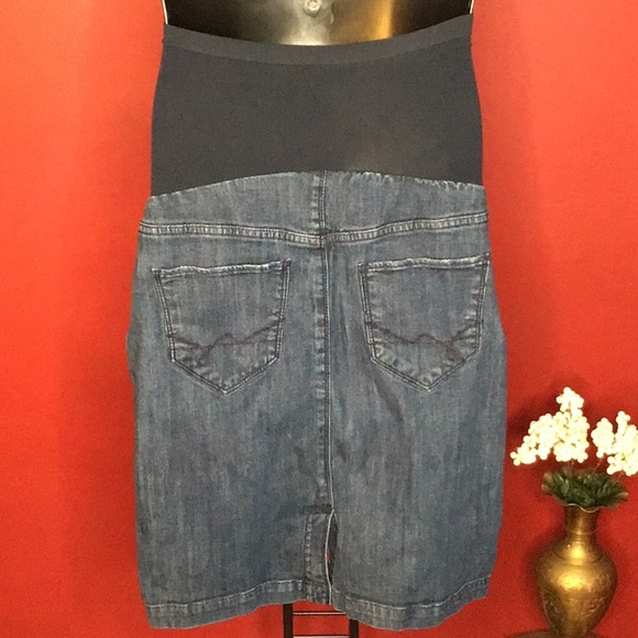 INDIGO BLUE MATERNITY JEAN SKIRT SIZE M - Picture 3 of 4
